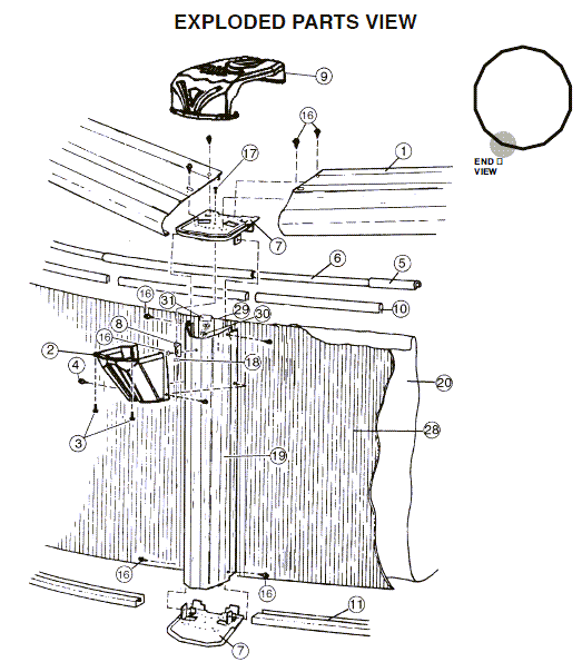 8' Round 52" Embassy Century Parts Reorder